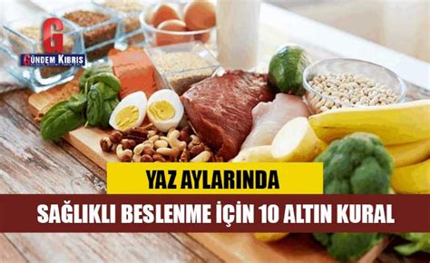 Sağlıklı Beslenme İçin 10 Altın Kural